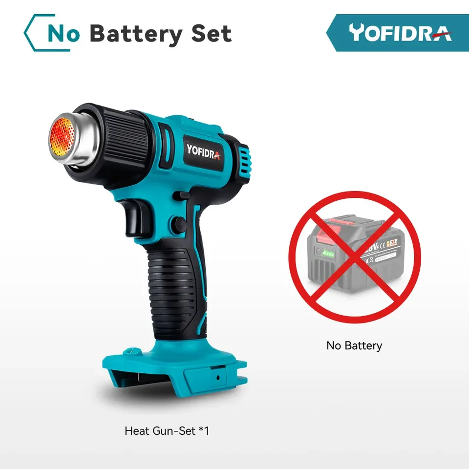 

Yofidra Беспроводной тепловой пистолет 50-550℃ 6 скоростей