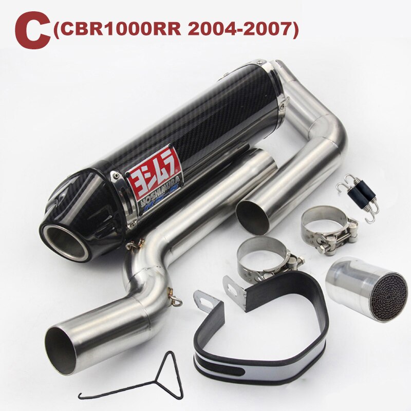 

Для Honda CBR600RR F5 2003 2004 2005-2015 CBR1000RR 2004-2007 выхлопная труба среднего звена из углеродного волокна глушитель DB Killer Catalyst