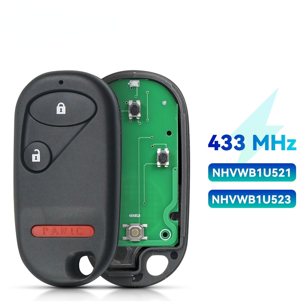 

KEYYOU, 3/4 кнопки, дистанционный ключ для автомобиля без ключа для Honda CR-V нимательное оформление, модель 2001 -2005 Accord 1998 1999 2000 2001 2002