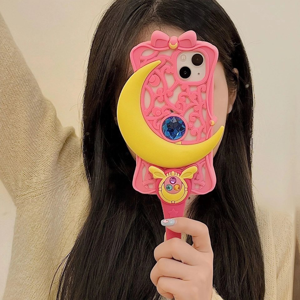 

Подходит для Pink Pretty Girl Star Moon Stick iPhone 14 Pro Max 13, чехол для телефона 12 15 11, силиконовый полный пакет, мягкий чехол с защитой от падения