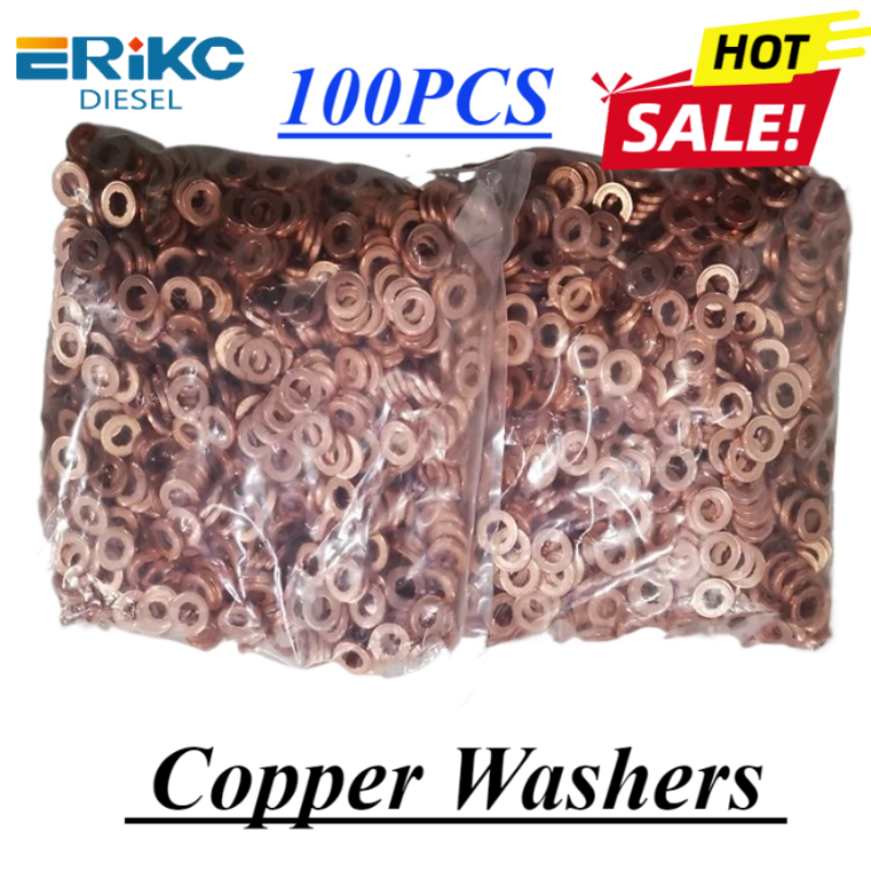

100 шт. F00VC17506 F00VC17503 медные шайбы для форсунок Common Rail F00VC17505 F00VC17504 Толщина: 1 мм 2 мм 2,5 мм 3,0 мм