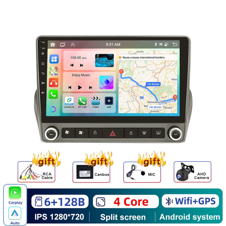 

Автомагнитола Podofo, 2DIN, Android, для Chevrolet Camaro 2008-2015, 6 ГБ + 128 ГБ, Carplay, стереопроигрыватель, Авторадио, Wi-Fi, GPS-навигация, FM/RDS