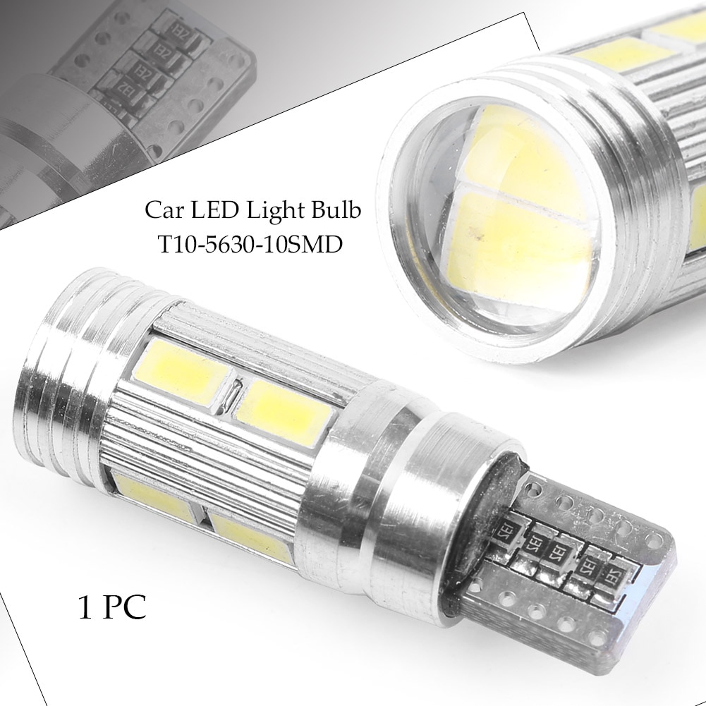 

1 шт., Автомобильные светодиодные лампы T10 5630 10SMD 12 В