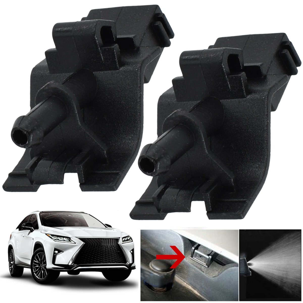 

Форсунка омывателя лобового стекла для Lexus RX350 RX450H LS460 LS600H IS250 IS350 GX460 AL10 XF40 XE20, 2 шт.