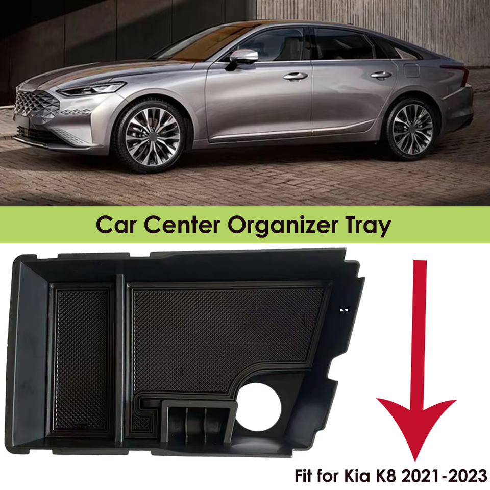 

Подлокотник для центральной консоли автомобиля Kia K8 2021 +, контейнер для хранения, внутренний контейнер, органайзер, держатель, лоток, ABS, черный, автомобильные аксессуары