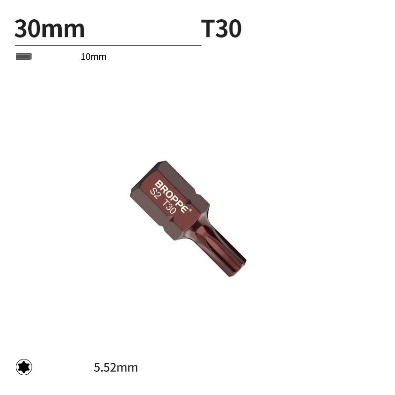 

Насадки для отвертки Torx S2 магнитные 10 мм T20-T55
