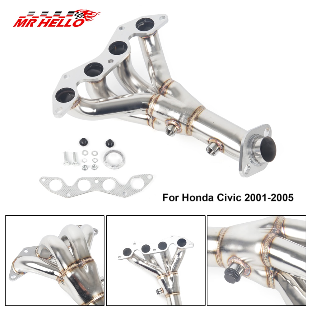 

Выпускной коллектор из нержавеющей стали для 01-05 HONDA CIVIC DX/LX D17 1,7 EM2/ES1