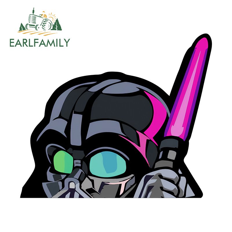 

EARLFAMILY Vader маска PEEKING автомобильная наклейка Chibi большая голова Дарт наклейка заднее стекло окно ящик для инструментов виниловые граффити украшение автомобиля