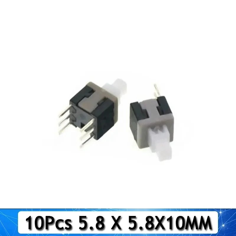 

10 шт./лот 5,8x5,8 7x7 8x8 8,5x8,5 мм самоблокирующийся/разблокирующийся тактильный микро-переключатель питания 6-контактный кнопочный переключатель