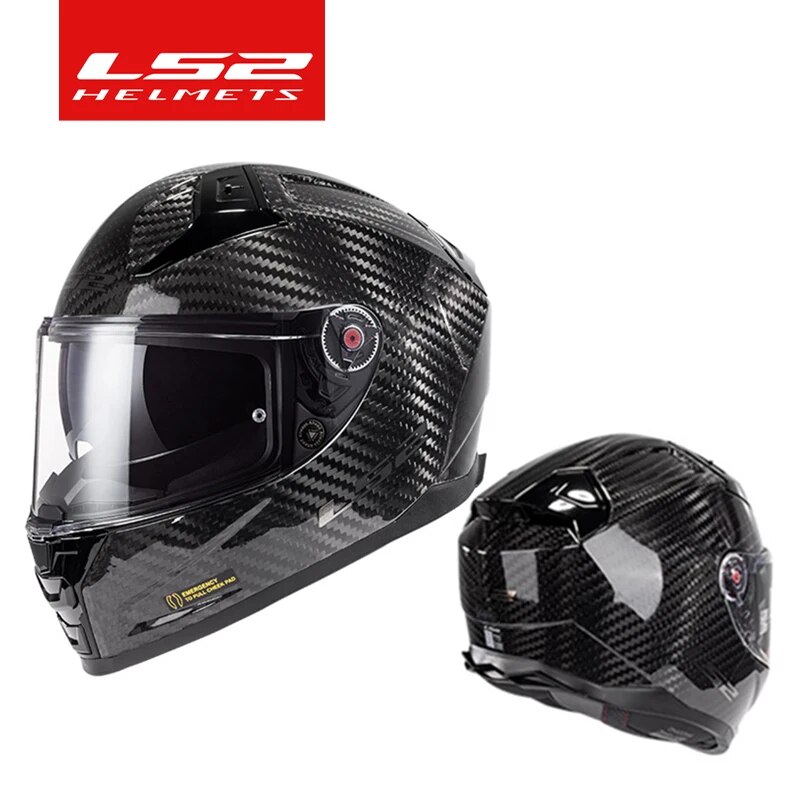 

100% LS2 FF811 VECTOR 2 6K шлемы из углеродного волокна на все лицо мотоциклетные шлемы с двойными линзами гоночные шлемы
