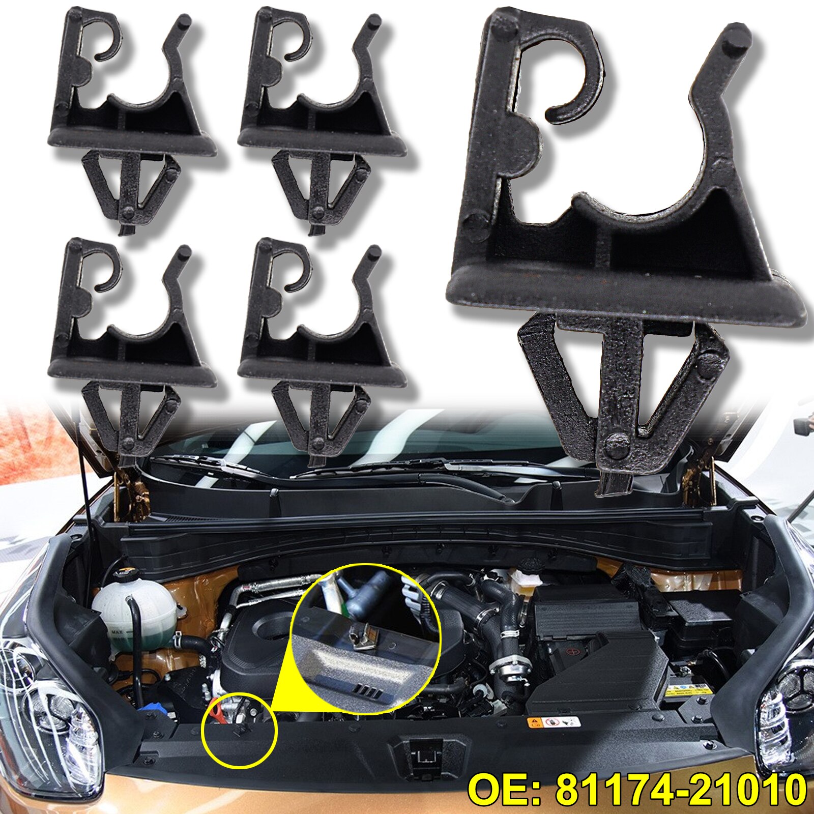 

5 шт., держатель для капота KIA Sportage Cerato LD Sedona YP Ceed JD CD Carens RS