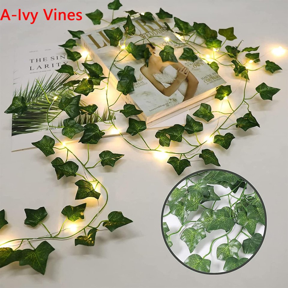 

Искусственные зеленые листья гирлянда LED USB