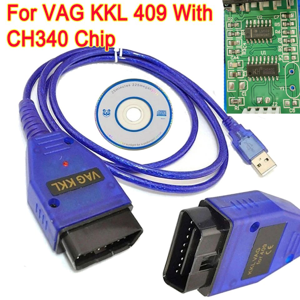 

Чип CH340 для VAG KKL 409 OBD2 сканер для VAG 409 KKL диагностический USB-интерфейс 409.1 кабель-адаптер для группы VAG