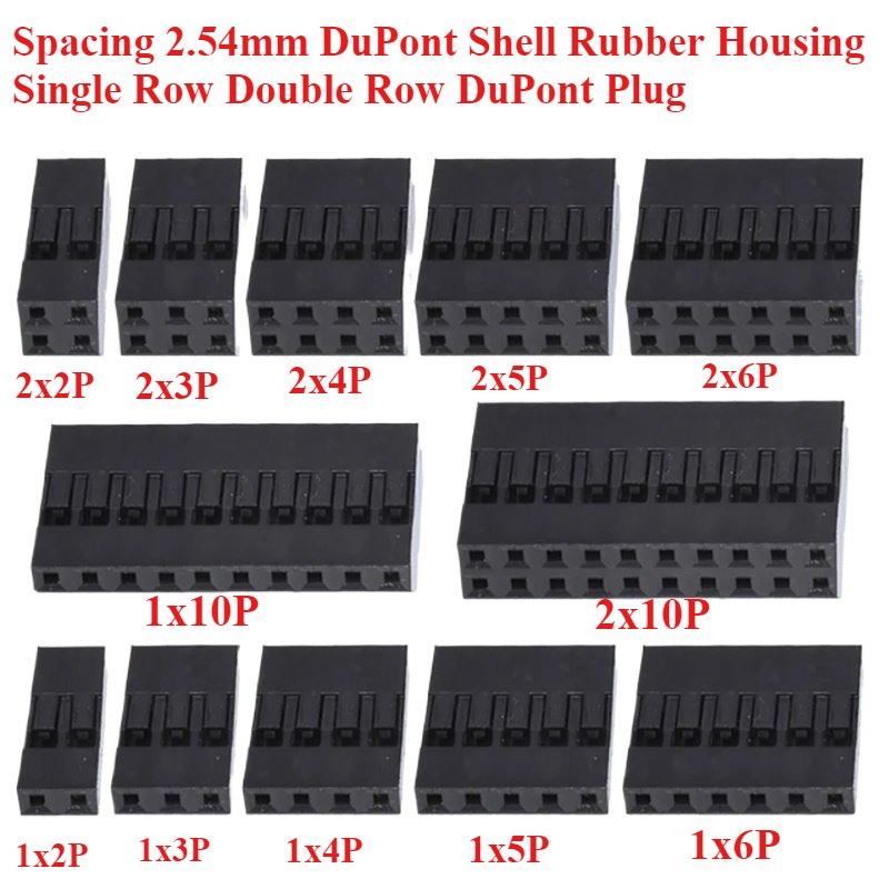

Разъемы DuPont 2.54 мм резиновые 1P-10P