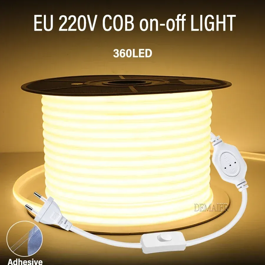 

DEMAIER COB светодиодная лента 220В теплый белый