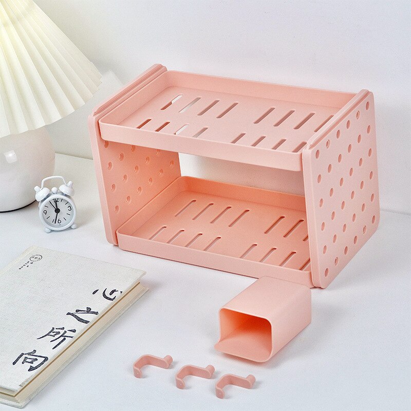 

Desktop Storage Rack Double Layer Multi-layer Shelf Cosmetic Bathroom Multifunction Simple Wall Perfume Shelf Organizer