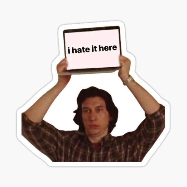 

Наклейки с надписью «Adam Driver I Hate It Here», 5 шт.
