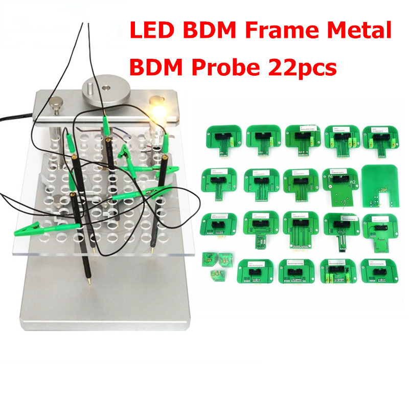 

Для KESS Ktag ECU Progamming LED BDM Рамка BDM зонд алюминий нержавеющая сталь с 22 шт. адаптеров BDM инструмент для настройки