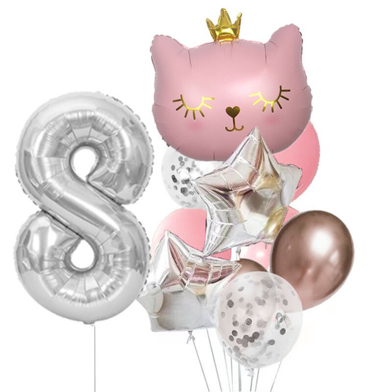 

Фольгированные шары с номером кота и животного Globos