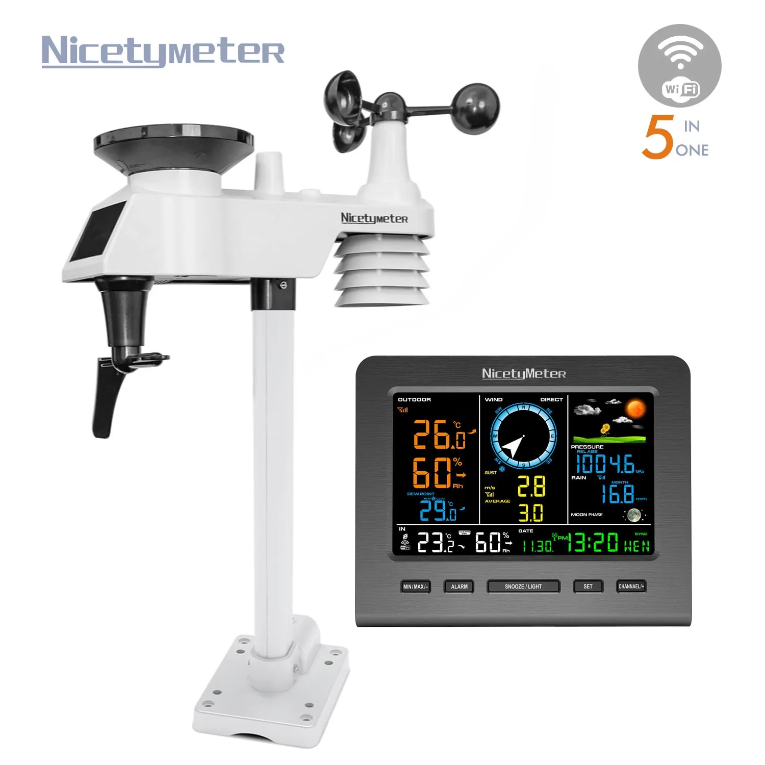 

Метеостанция NICETYMETER FT-0366WF 5-в-1