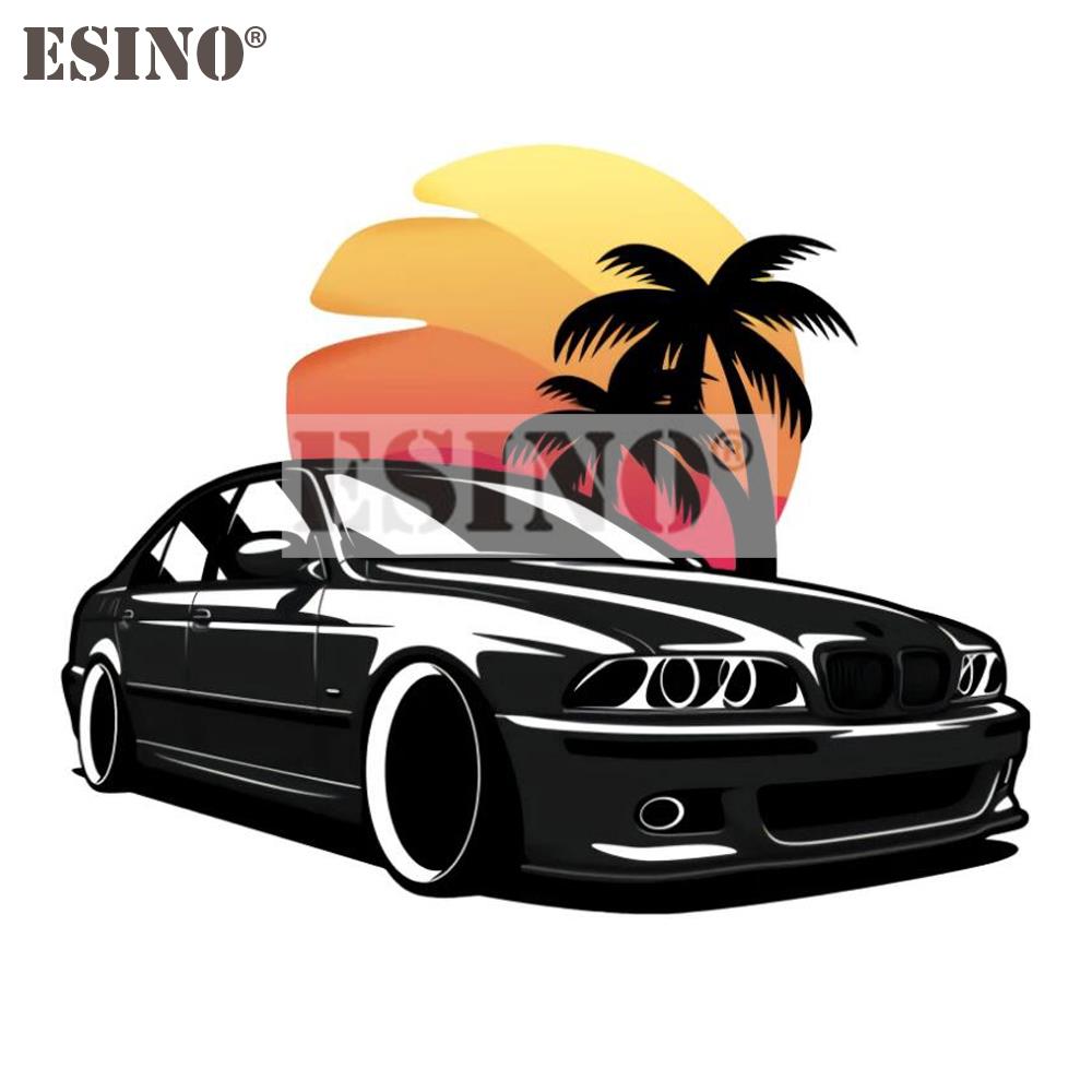 

Автомобильный Стайлинг, кокосовое дерево, проект искусства для BMW E39 E46, автомобильный аксессуар, ПВХ водонепроницаемая наклейка, автомобильная виниловая наклейка на весь корпус