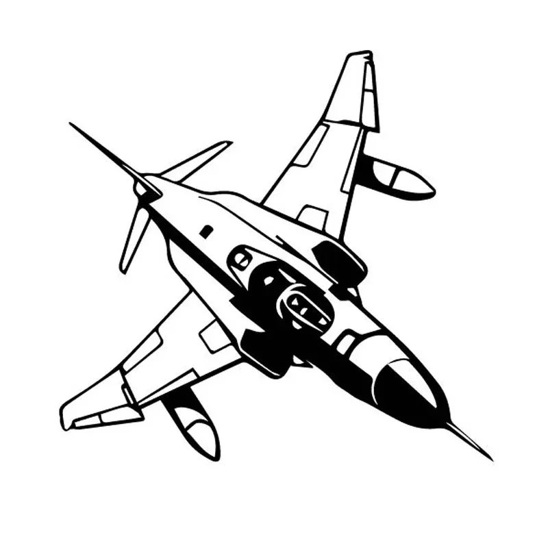 

Изысканная наклейка на автомобиль с изображением самолета, высокое качество, украшение автомобиля, индивидуальная водонепроницаемая наклейка из ПВХ, черная/белая, 18 см * 17 см