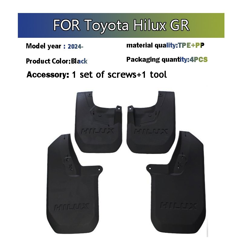

4 шт., брызговики для Toyota HILUX GR 2024 2025