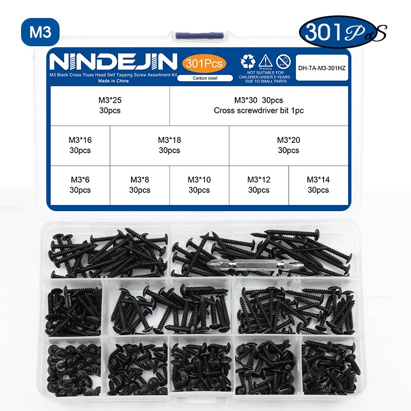 

Набор саморезов NINDEJIN M3 M3.5 M4 M5