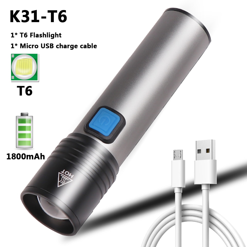 

Litwod K31 черный светодиодный фонарик XM-L T6
