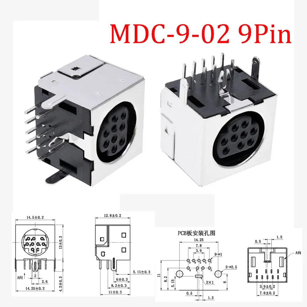 

MDC-9-02 9/10-контактный мини-DIN разъем