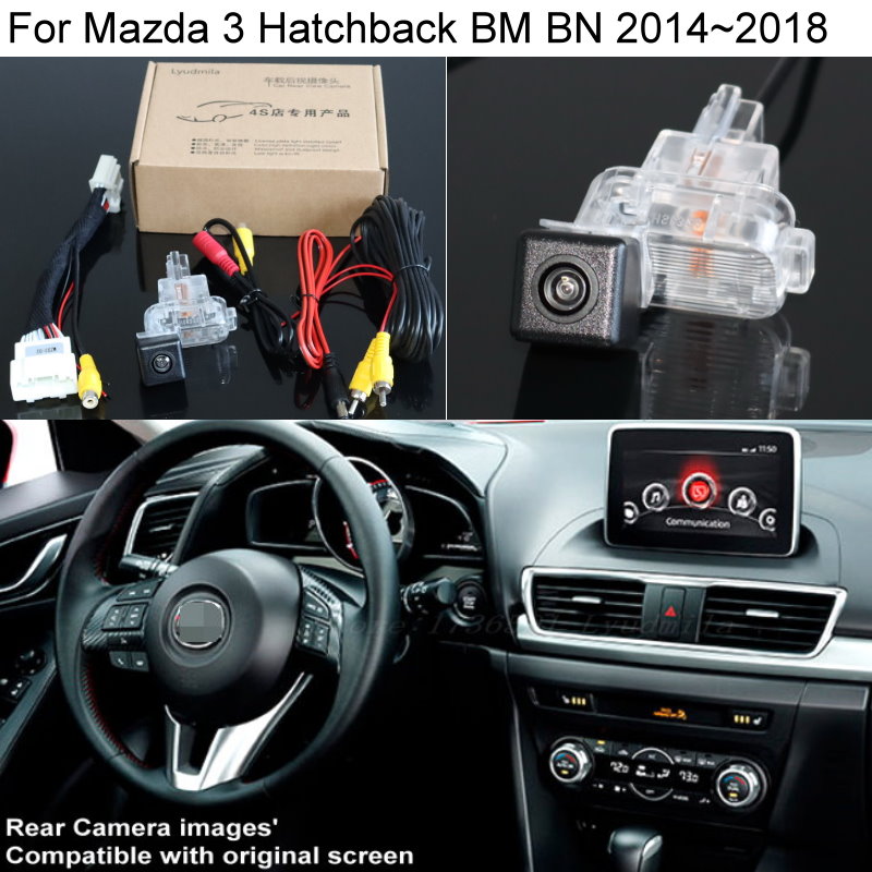

Для Mazda 3 Mazda3 Axela хэтчбек BM BN 2014 2015 2016 2017 2018 OEM экран совместимый HD Автомобильная резервная камера заднего вида