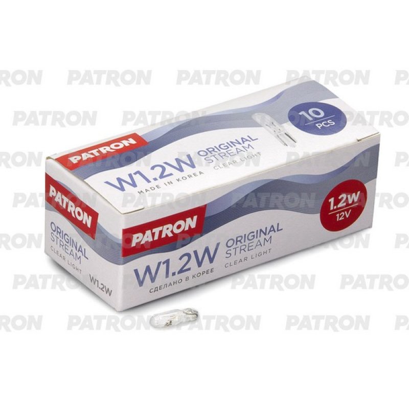 

Лампа накаливания W1.2W 12V 1.2W W2X4.6d Сделано в Корее PATRON PLT5-12/1.2, Сигнальные лампы Автолампы