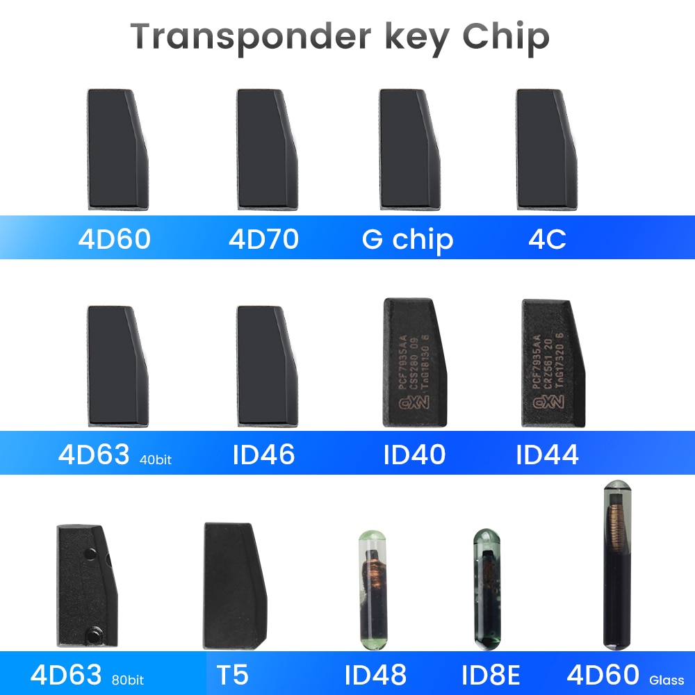 

KEYYOU 4D ID40 ID44 ID46 ID63 40 бит/80 бит ID48 ID60 стекло ID70 ID8E T5 4C G чип автоматический транспондер удаленный автомобильный ключ пустой чип