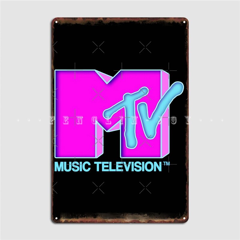 

Металлическая вывеска MTV 80-х годов