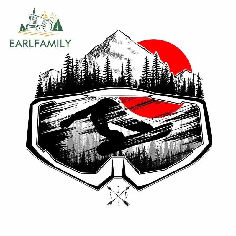 

EARLFAMILY 13 см для сноуборда маски Campervan автомобильные наклейки s аниме автомобильные аксессуары наклейка Смешные виниловые мотоциклетные трейлеры наклейка