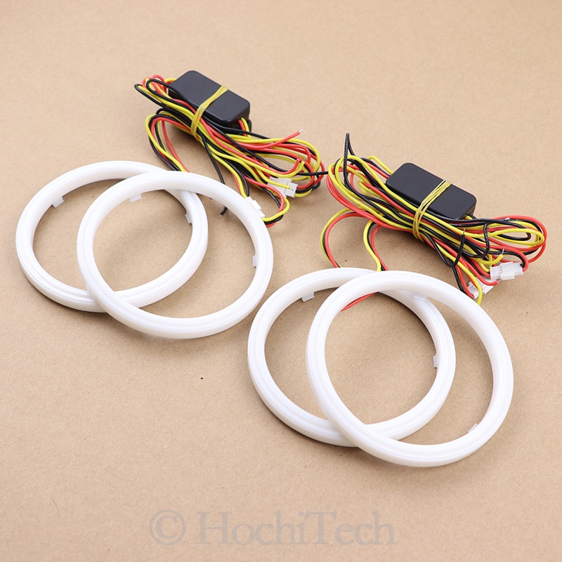 

Для Volkswagen VW Touareg 2003 2004 2005 2006, хлопковый светодиодный переключатель, двухцветный ангельский глаз, белый, янтарный указатель поворота