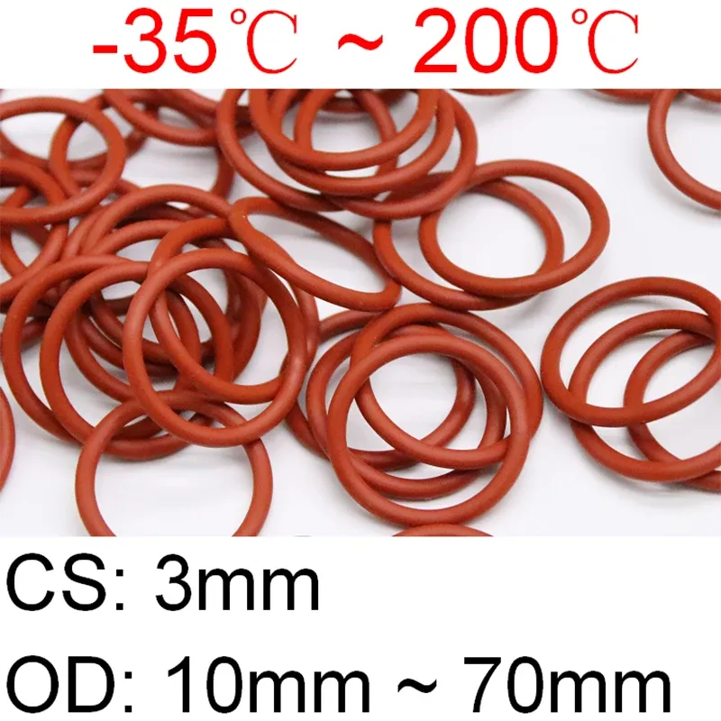 

Комплект из 10 силиконовых уплотнительных колец Silicone 3mm