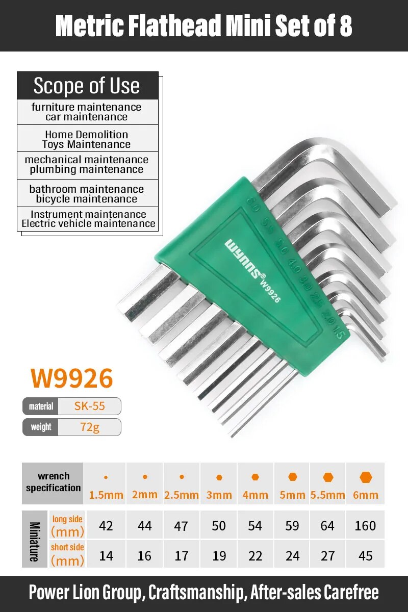 

Набор Шестигранных Ключей Wynn's Из 9 Предметов С Отверткой Torx Набор Инструментов Для Ремонта Домашнего Велосипеда Нескольз...