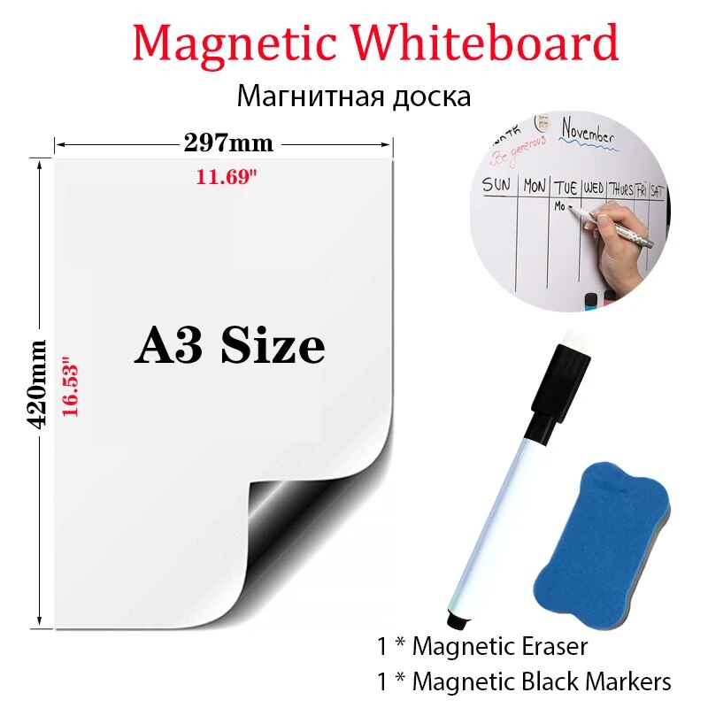 

Магнитная доска YoQian A3-1Pen1Eraser