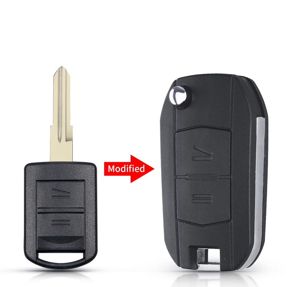 

Модифицированный Автомобильный ключ KEYYOU для Vauxhall, Opel, Corsa C Combo, Tigra, Meriva, Agila, 2 кнопки, чехол для ключа с дистанционным управлением, левое лезвие