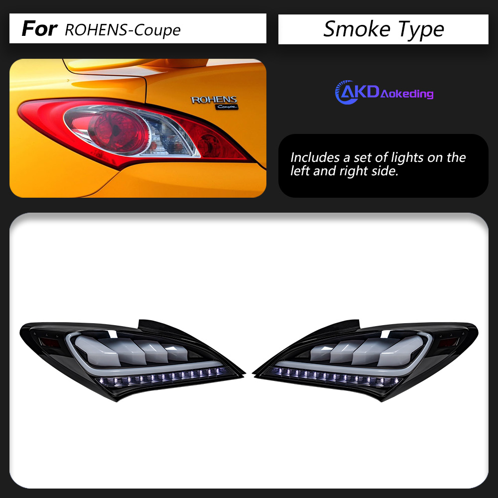 

Автомобисветильник для Hyundai Genesis Coupe светодиодный задние фары 2009-2013, задние стоп-сигналы, Тормозные сигналы DRL, задние автомобильные аксессуары