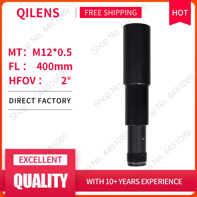 

Мини-объектив QILENS M12 FL, 400 мм, телескоп, телескоп, телефото, большой зум, дальнее расстояние, фокусный оптический зум, объектив для дикой природы