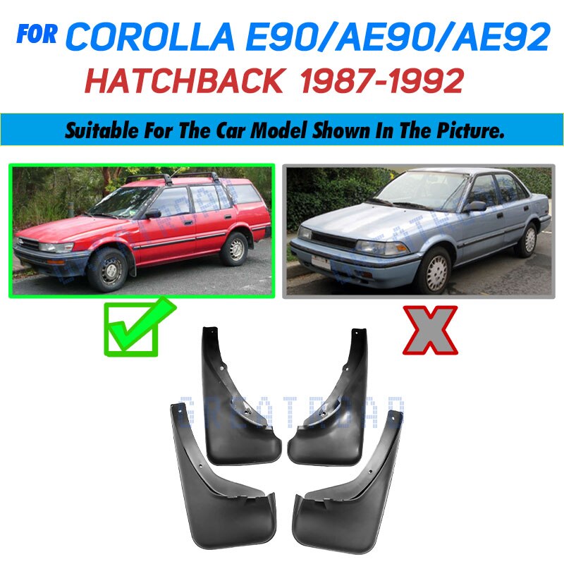 

4 шт. литая щитка от грязи для Toyota Corolla E90 AE90 AE92 1987 - 1992 седан салон купе Брызговики 1989 1990 1991