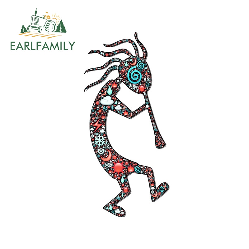

EARLFAMILY 13 см x 6,2 см для Kokopelli автомобильные аксессуары наклейки кондиционер наклейка устойчивый к царапинам водонепроницаемый бампер багажник Декор