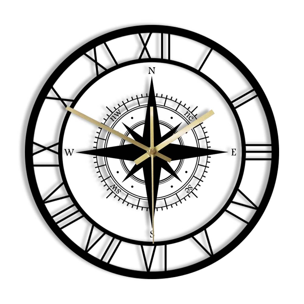 

Настенные часы The Vinyl Clock черный морской ветер
