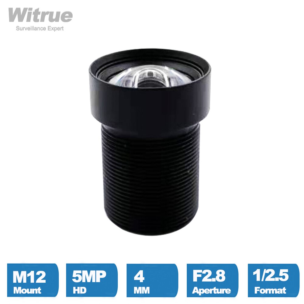 

Объектив Witrue без искажений, 4 мм, 5 МП, M12, 1/2, 5 дюймов, F2.8 с линзами с ИК-фильтром 650 нм для экшн-камеры видеонаблюдения
