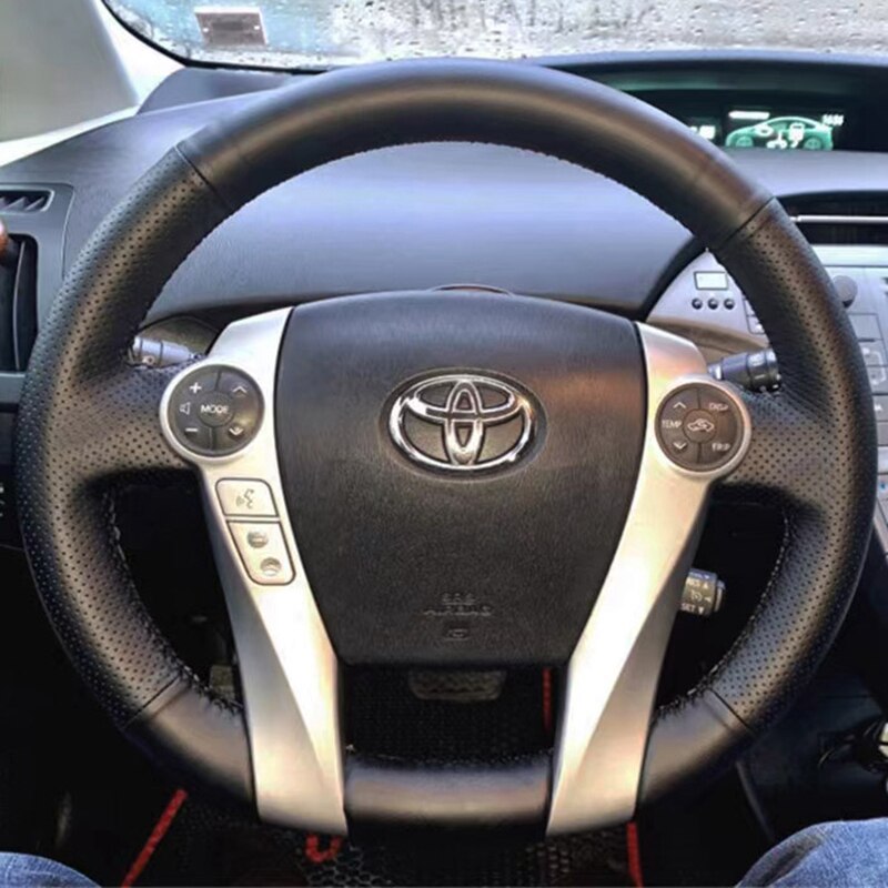 

Настройка DIY Микрофибра Кожа автомобиль Крышка рулевого колеса для Toyota Prius 30 (XW30) 2009-2015 Prius C (США) 2012-2017 Интерьер автомобиля