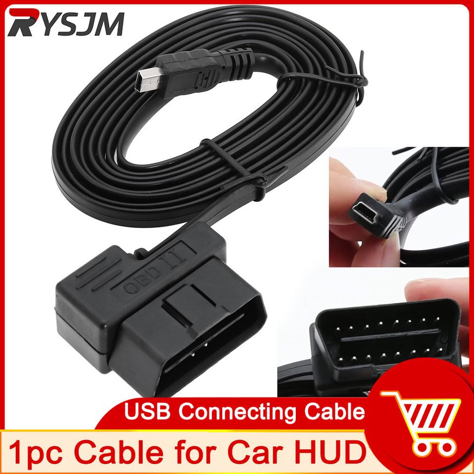 

1,7 м OBD II OBD 2 7 8 16 контактов к мини-USB Соединительный кабель для автомобильного HUD-дисплея OBD2 Соединительный кабель для автомобильного проектора