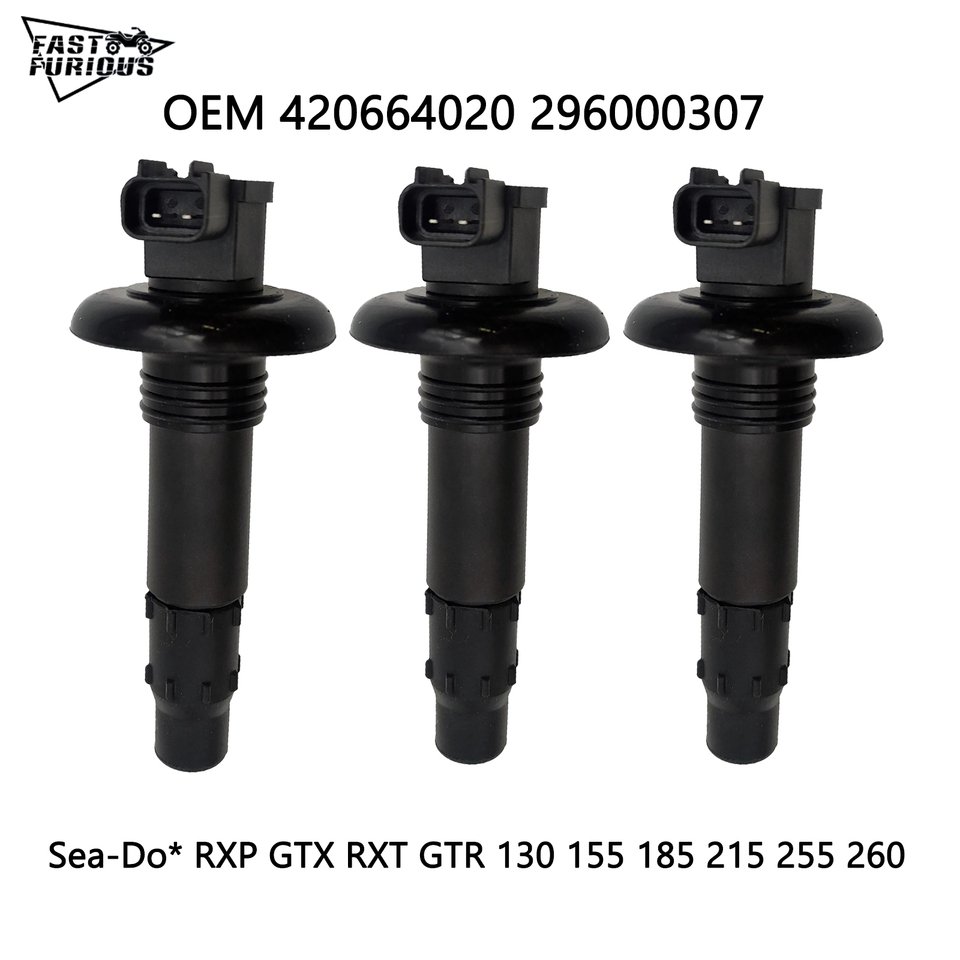 

3 шт. катушка зажигания для SeaDoo RXP GTX RXT GTR 130 155 185 215 255 260 420664020 296000307 290664020