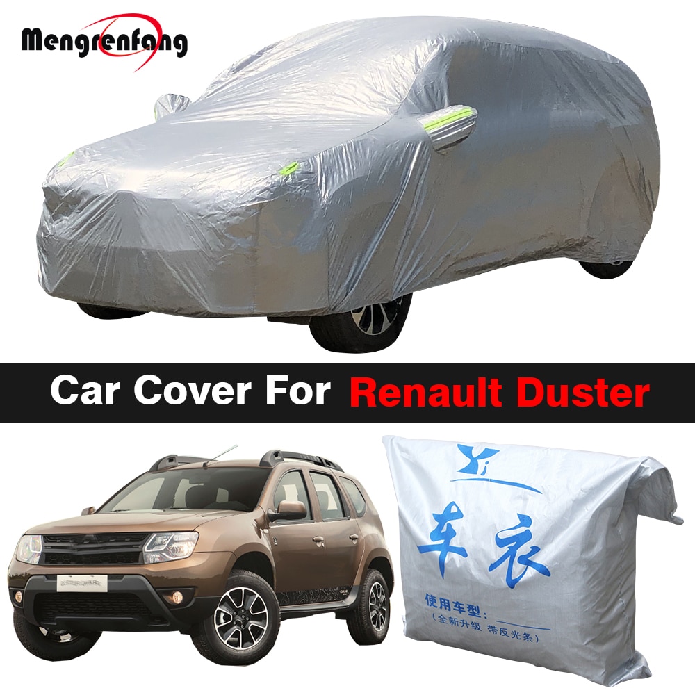 

Автомобильный чехол для Renault Duster SUV, уличный анти-УФ-солнцезащитный козырек от дождя, снега, пыли, ветрозащитный чехол